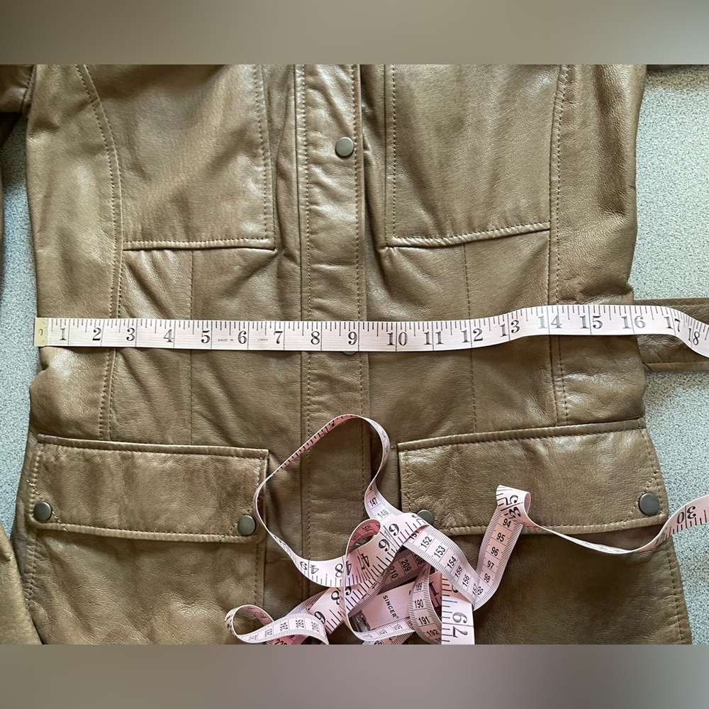 Danier Brown Utility Leather Jacket Size XS - Picture 13 of 16